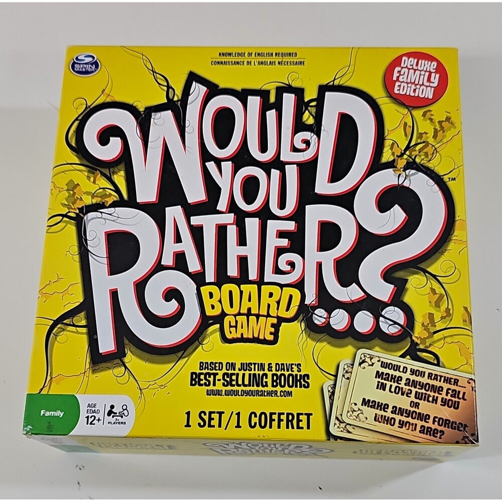 Spin Master Would You Rather? Deluxe Family Edition 3+ Players 12+